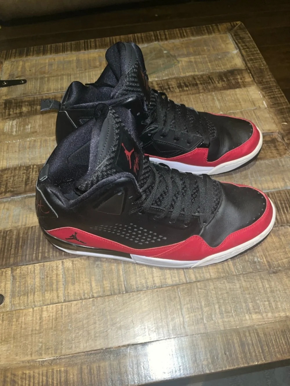 Jordan Men’s High-Top Basketball Shoes - Black & Red